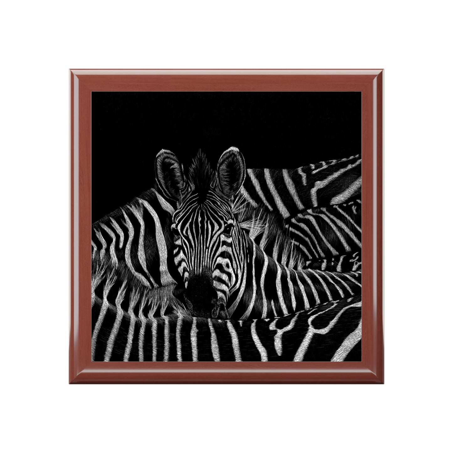Zebra Stripes Jewelry Box — Black and White Animal Print Keepsake Box