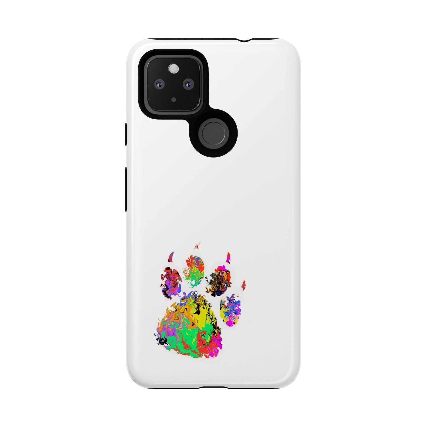 Colorful Paw Print Phone Case — Protective Pet Lover iPhone Case