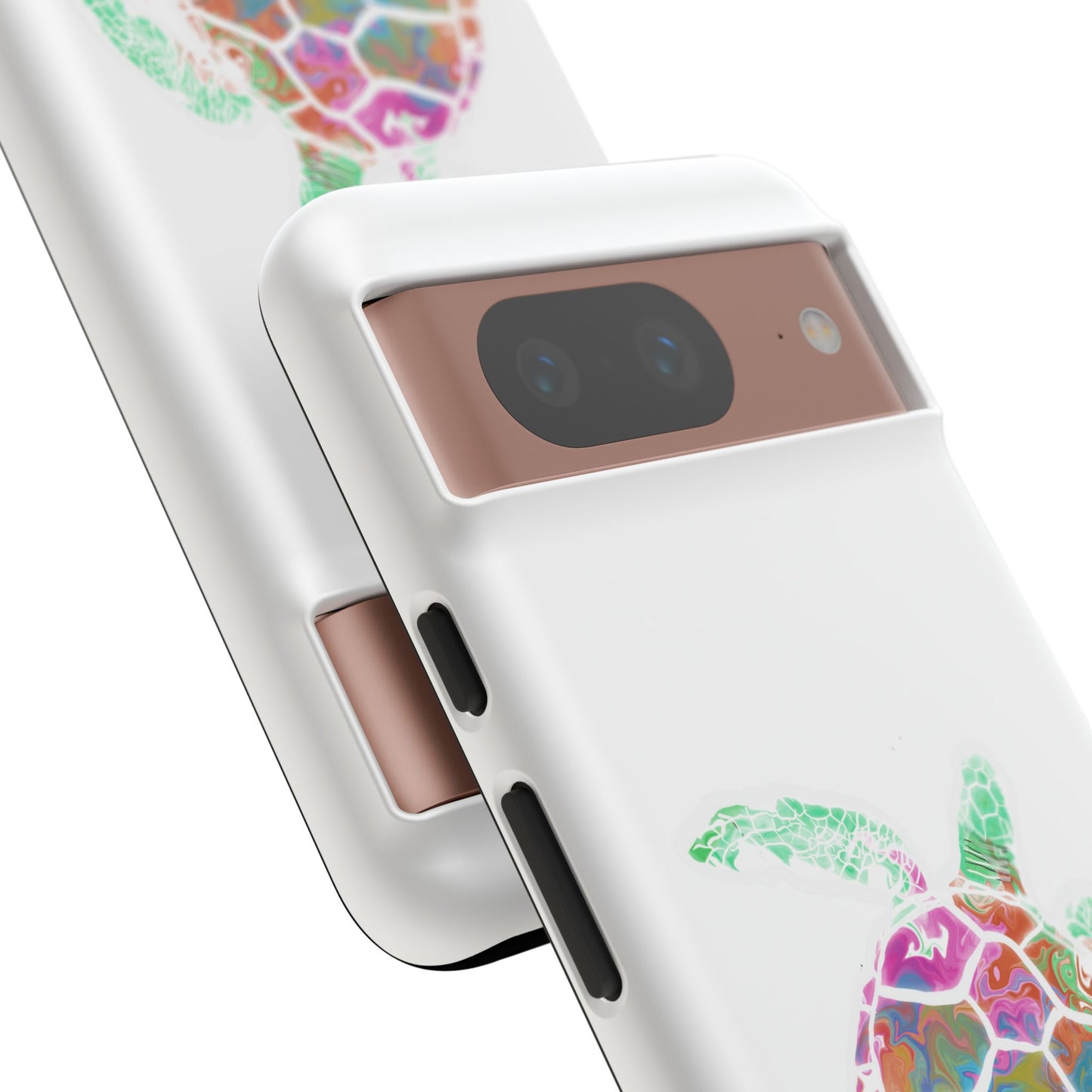 Sea Turtle Tough Phone Case — Colorful Watercolor Turtle Protective Cover