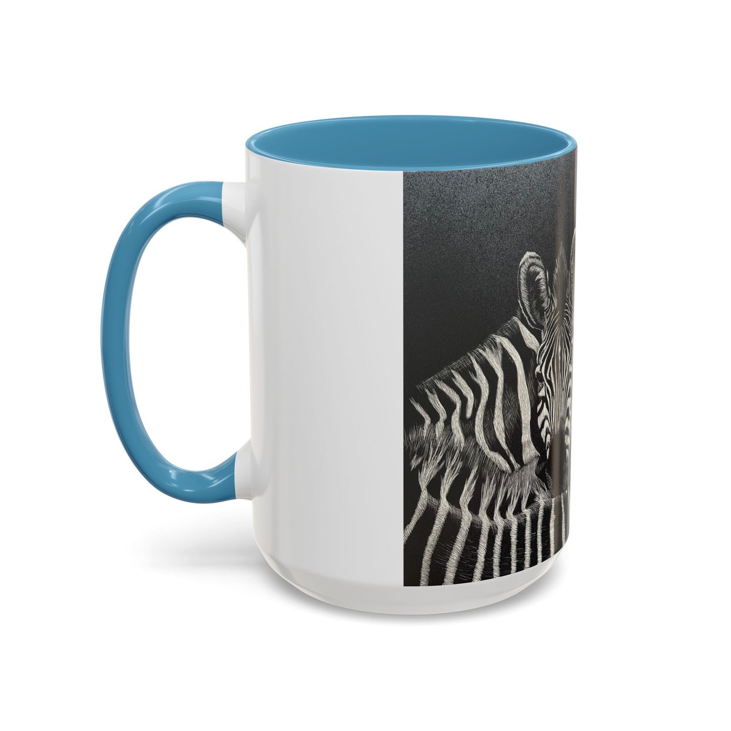 Zebra Stripe Accent Coffee Mug — Black Interior 11/15oz
