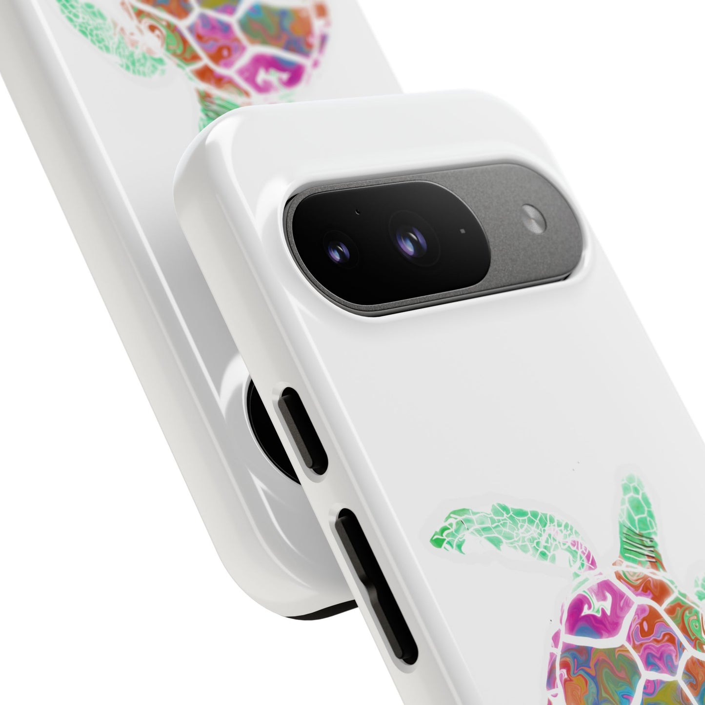 Sea Turtle Tough Phone Case — Colorful Watercolor Turtle Protective Cover