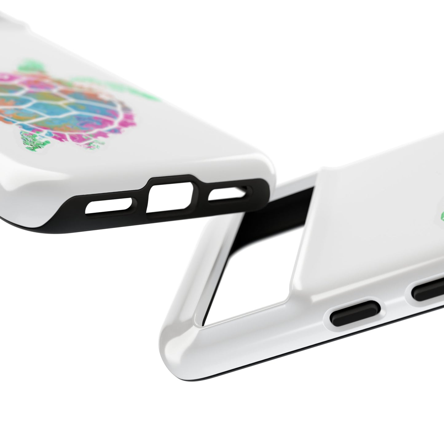 Sea Turtle Tough Phone Case — Colorful Watercolor Turtle Protective Cover