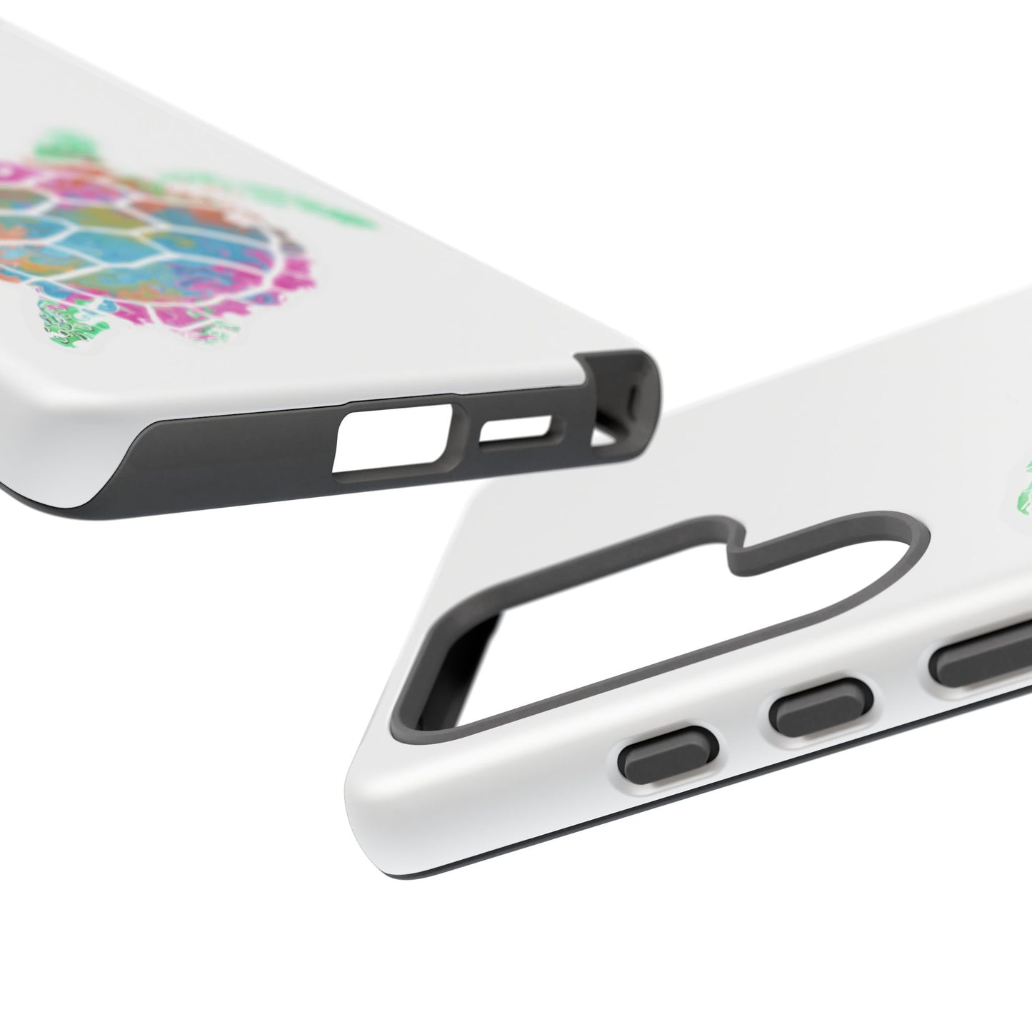 Sea Turtle Tough Phone Case — Colorful Watercolor Turtle Protective Cover