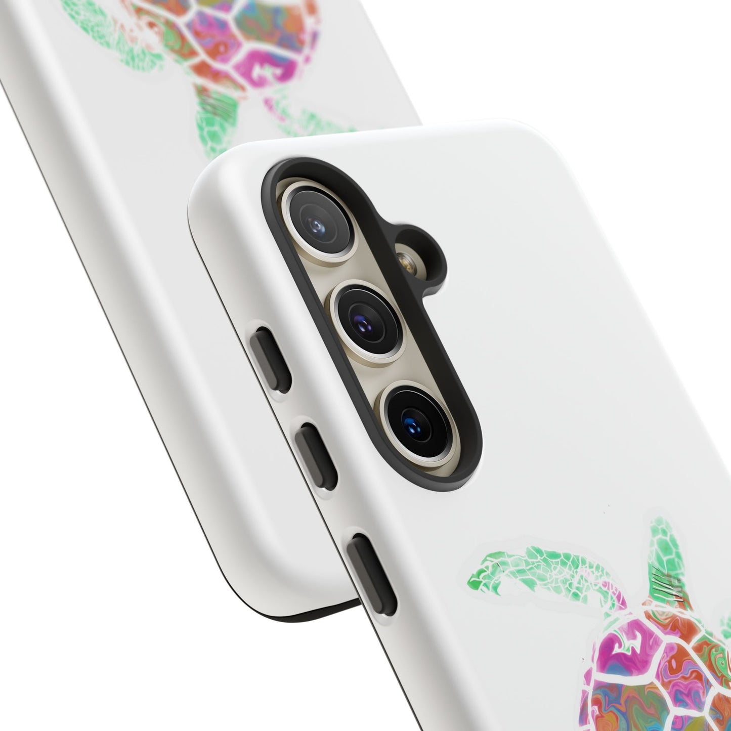 Sea Turtle Tough Phone Case — Colorful Watercolor Turtle Protective Cover