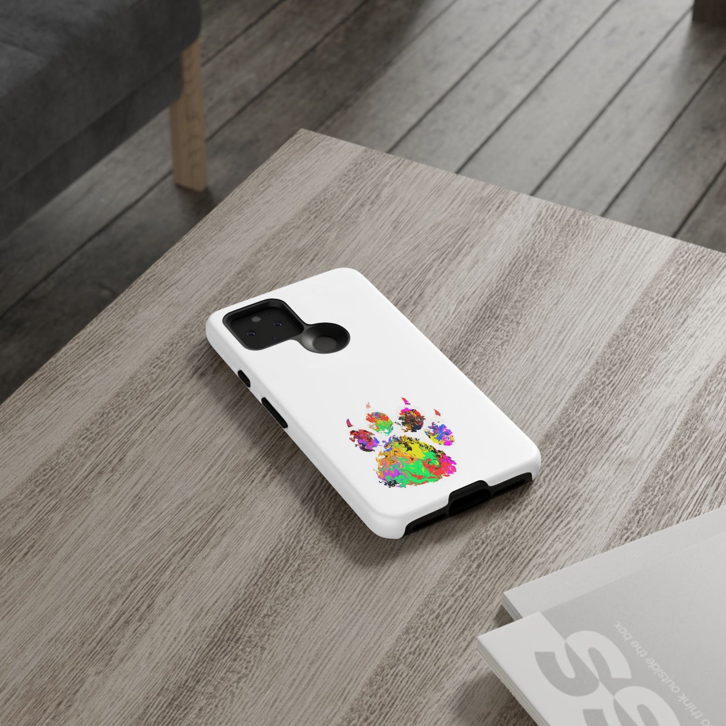 Colorful Paw Print Phone Case — Protective Pet Lover iPhone Case