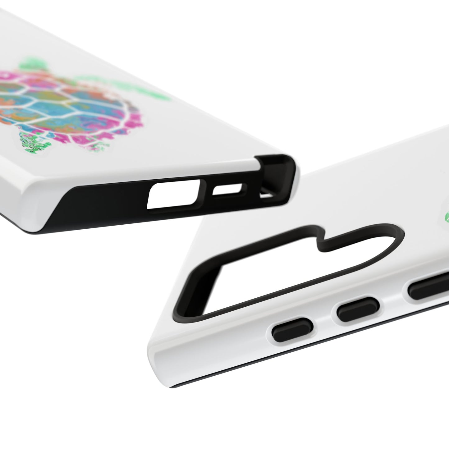 Sea Turtle Tough Phone Case — Colorful Watercolor Turtle Protective Cover