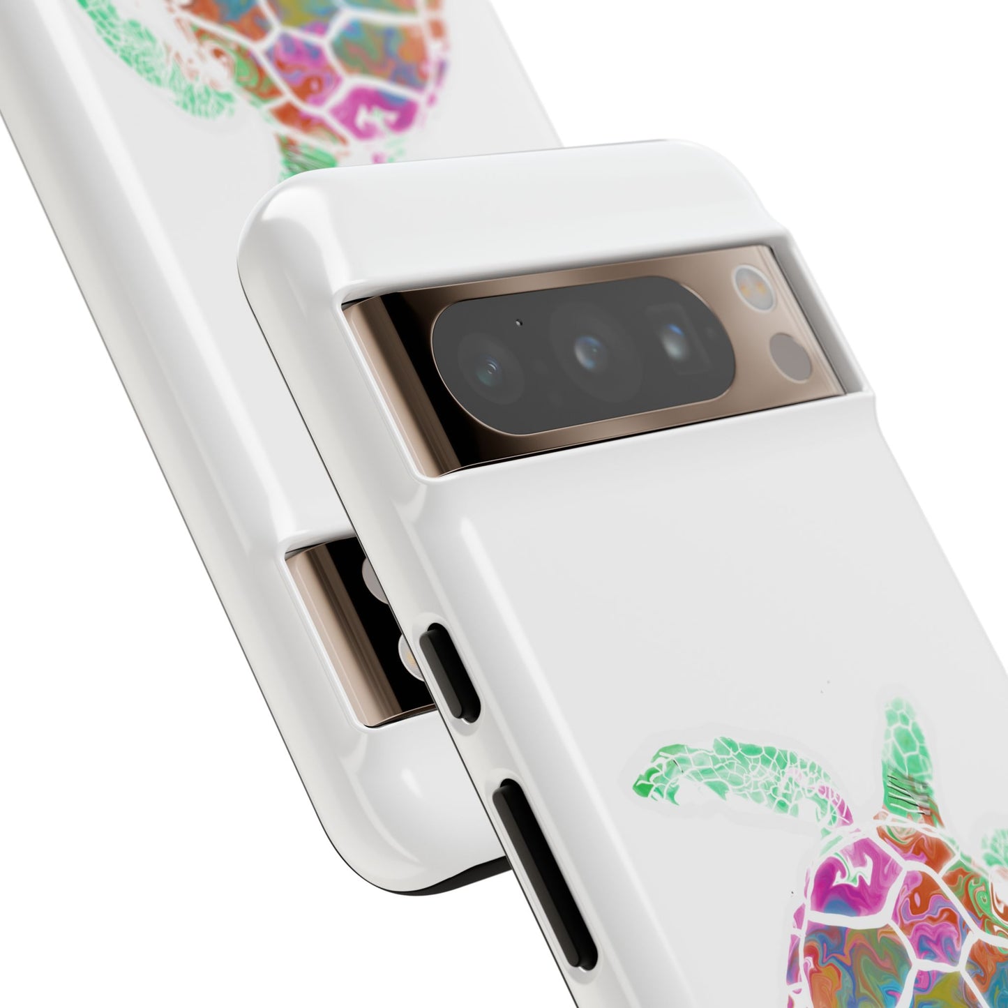 Sea Turtle Tough Phone Case — Colorful Watercolor Turtle Protective Cover