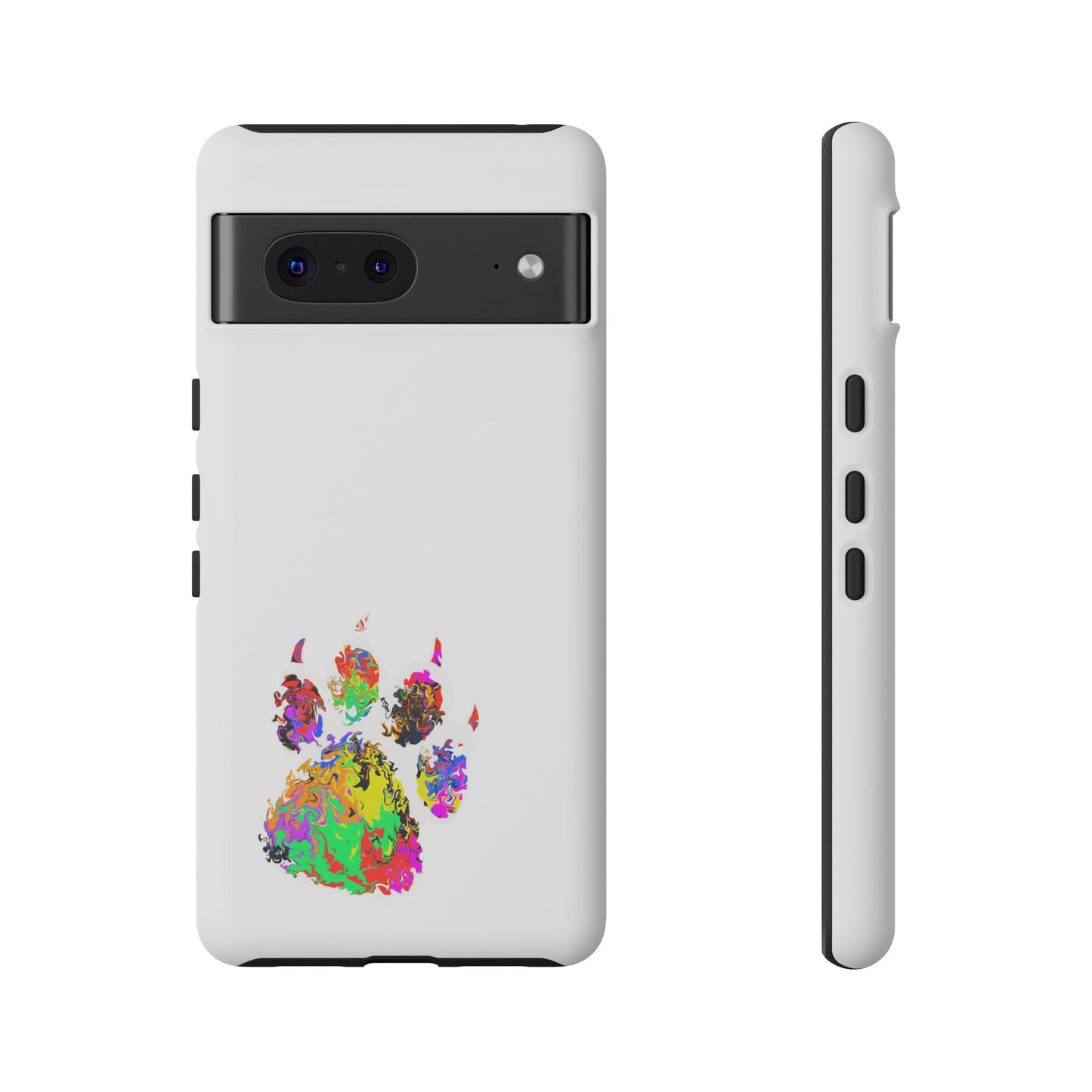 Colorful Paw Print Phone Case — Protective Pet Lover iPhone Case