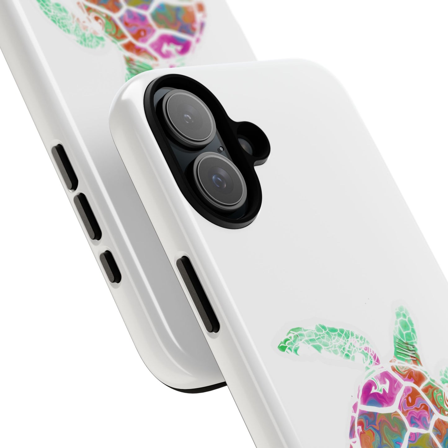 Sea Turtle Tough Phone Case — Colorful Watercolor Turtle Protective Cover