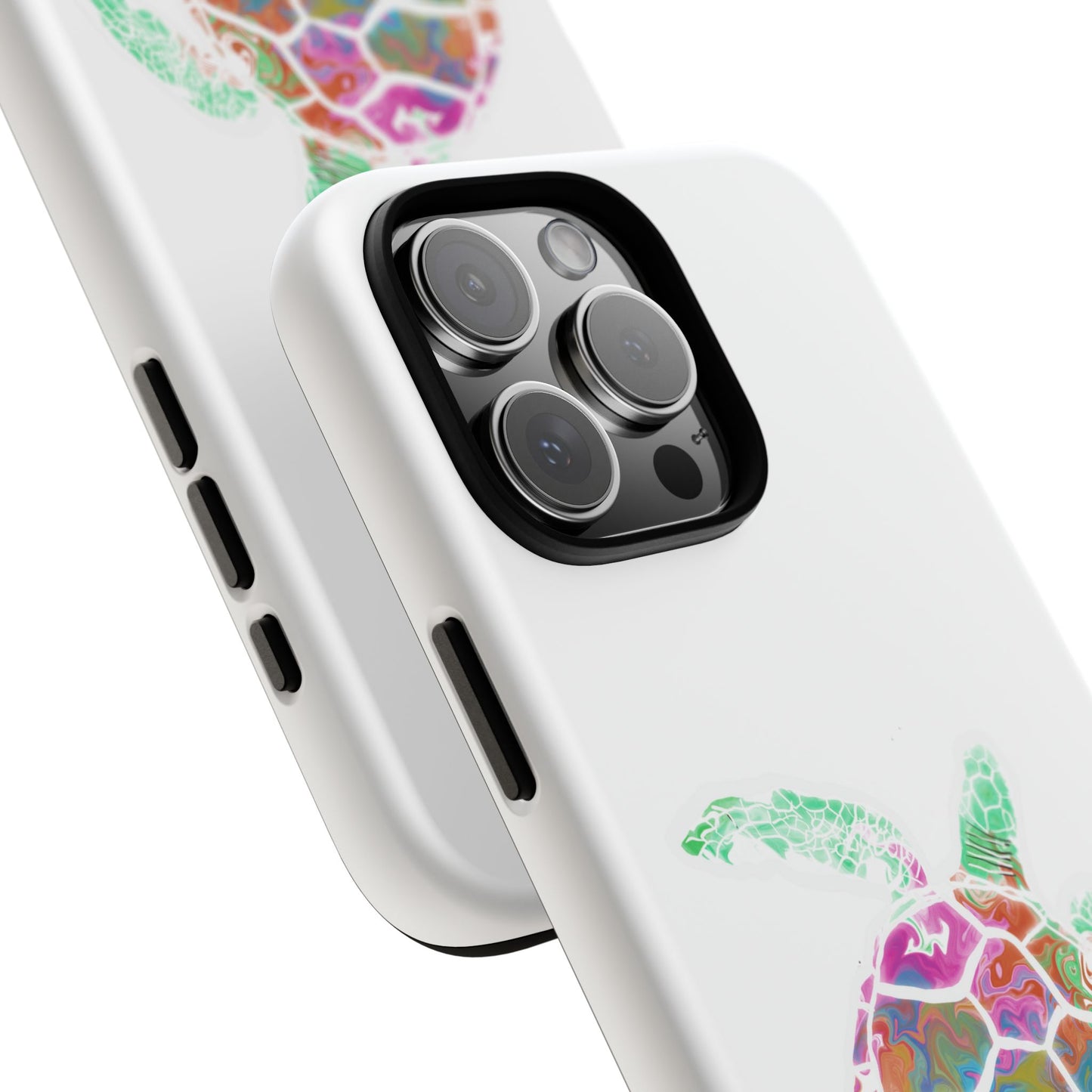 Sea Turtle Tough Phone Case — Colorful Watercolor Turtle Protective Cover