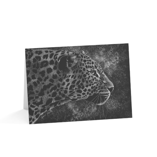 Greeting Cards Scratchboard Wild Cat Design