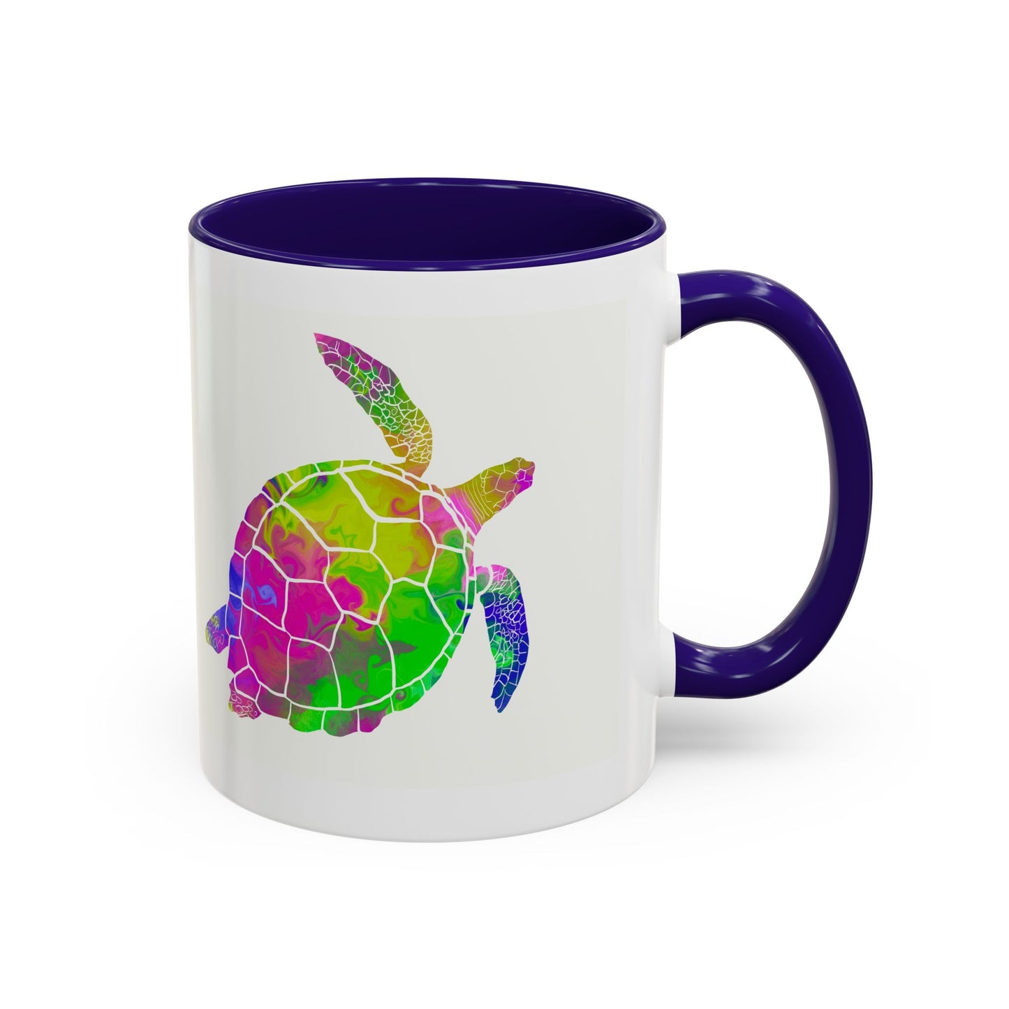 Colorful Sea Turtle Coffee Mug — Watercolor Turtle 11oz & 15oz