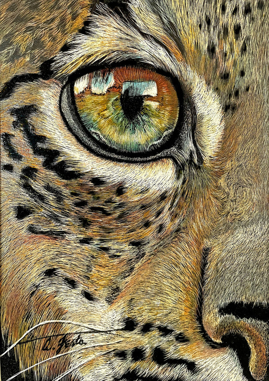 Windows of the Soul Scratchboard Giclee Print