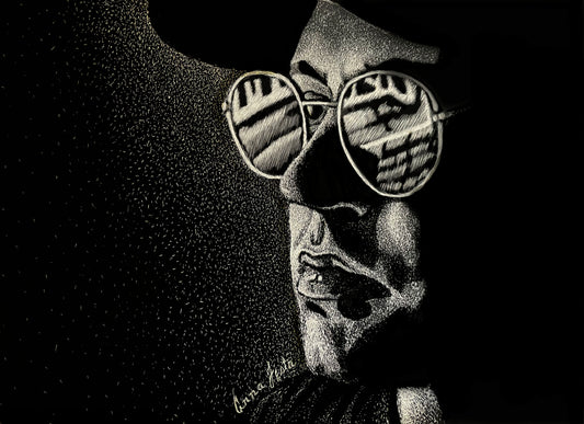 City Glow Scratchboard by Anna Festa