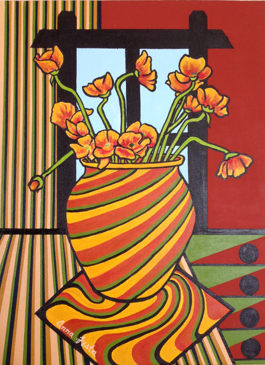 Spatz  16 x 20 Acrylic on Canvas | Pop Art Series by Anna Festa