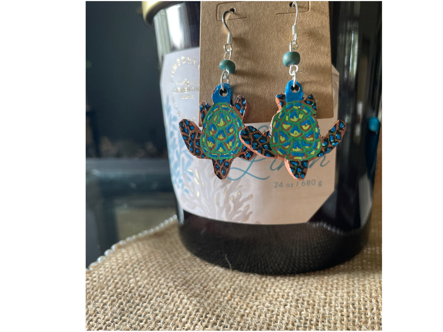 Ocean Wanderers – Hand-Carved Sea Turtle Earrings